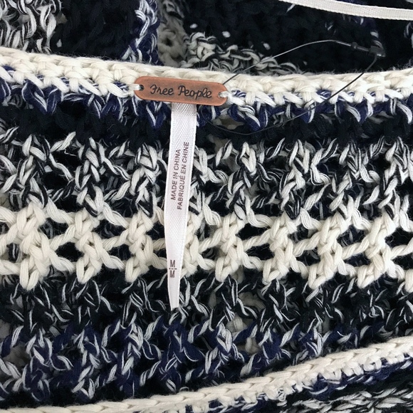 Free People Chunky Oversized Crop Stripe Sweater - Picture 4 of 8